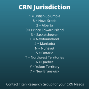CRN identifier by Jurisdiction